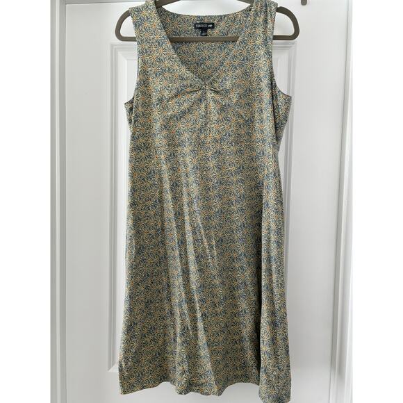 Toad & Co Rosemarie Dress Women's L
Blue Yellow Floral Double Bodice
Sleeveless - Picture 1 of 4
